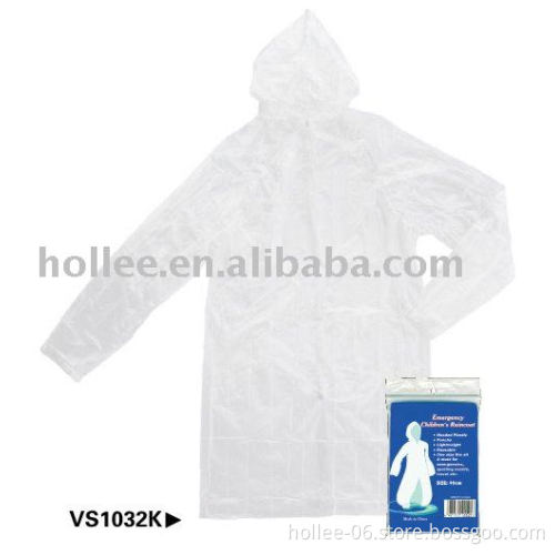 pe kids disposable raincoat